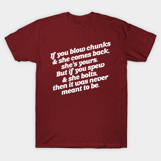 If You Blow Chuncks ... If You Spew T-Shirt by darklordpug